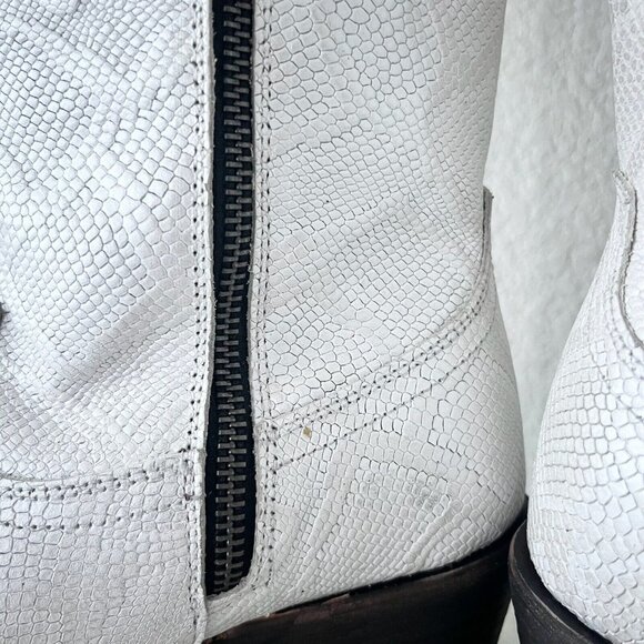 Lane SMOKESHOW White Womens Cowboy Boots 9 Leather Western Style Cowgirl Tall - Picture 9 of 13